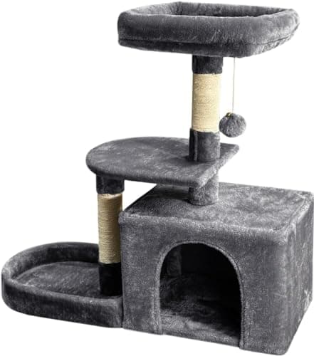 Cat Tree Tower for Small and Medium Cats — 31"H Dark Grey ( Extended)