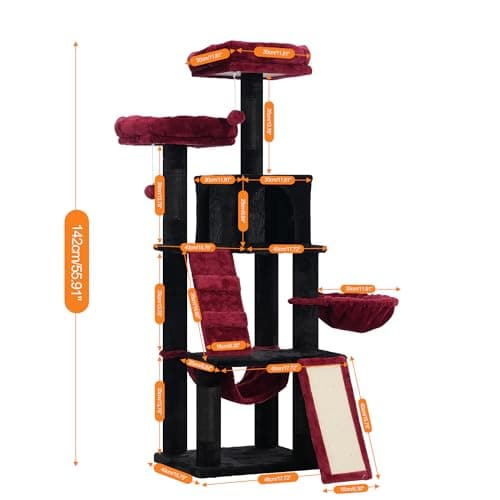 Gothic Cat Tree with Multi-Level Furniture for Indoor Cats