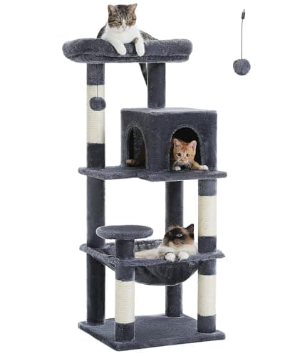 Cat Tree Tower for Small and Medium Cats — 45.7"H Dark Grey