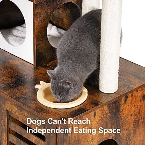 Heybly Cat Tree with Food Station and Condo