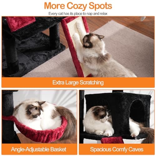 Gothic Cat Tree with Multi-Level Furniture for Indoor Cats
